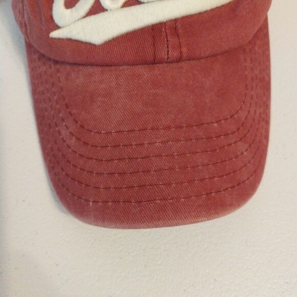 Boston Distressed Baseball Cap Hat Red By Elidan Corp Adjustable Strap USA Flag - Picture 6 of 15